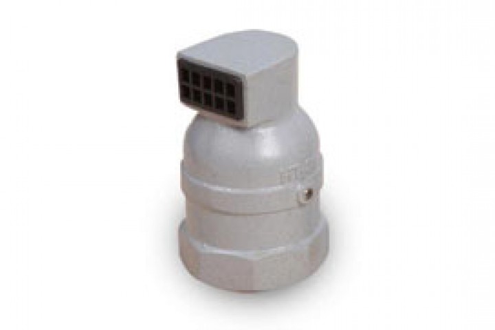 the irrigation air release valve on white background